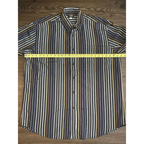 Paul & Shark Yachting XL Multicolor Striped Button Down L/S Cotton Shirt - Picture 5 of 5